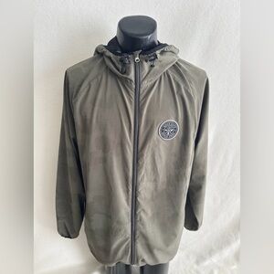 Salt Life SLX Windbreaker Women’s XL Olive Camo Lightweight Hooded Jacket